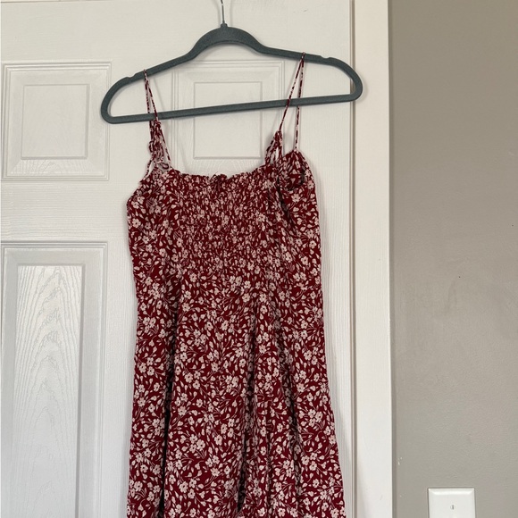 Reformation Saskia Red Floral Flower Girl Mini Dress - Picture 10 of 11